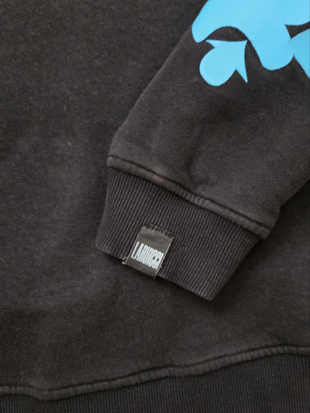 Laruicci Grafitti Streetwear Hoodie Oversized Black Blue print - Picture 8 of 9